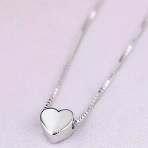 NEW 925 STERLING SILVER PENDANT HEART NECKLACE